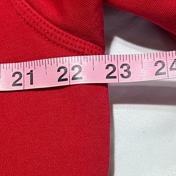 Nike Red Embroidered Swoosh Crewneck Sweatshirt Men’s Large Classic Pullover - Picture 5 of 12